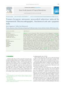 Tomato lycopene attenuates myocardial infarction induced by ...