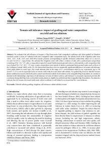 Tomato salt tolerance - USDA ARS