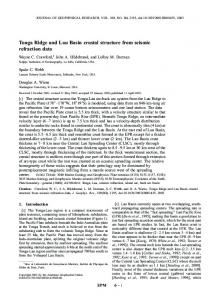 Tonga Ridge and Lau Basin crustal structure ... - Wiley Online Library