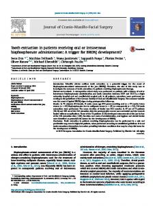 Tooth extraction in patients receiving oral or