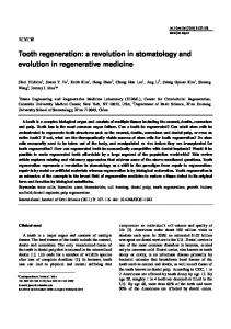 Tooth regeneration - Nature