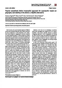 Topical anaesthesia before transradial approach ... - Semantic Scholar