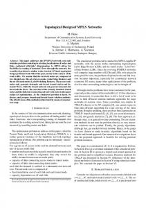 Topological Design of MPLS Networks