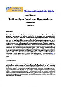 Torii, an Open Portal over Open Archives - Core