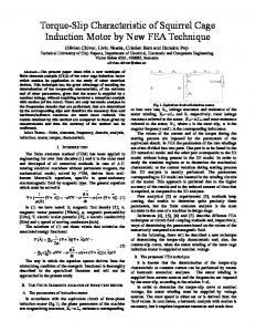 Torque-Slip Characteristic of Squirrel Cage Induction Motor by ... - BME