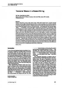 Torsional Waves in a Bowed String