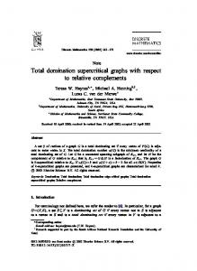 Total domination supercritical graphs with respect ... - Semantic Scholar