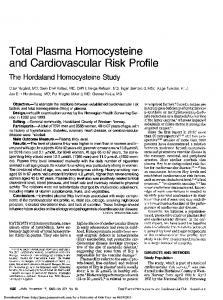 Total Plasma Homocysteine and Cardiovascular Risk