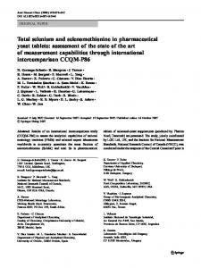 Total selenium and selenomethionine in ... - PubAg - USDA