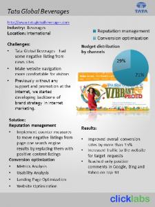 Toto Global Beverages - Click Labs