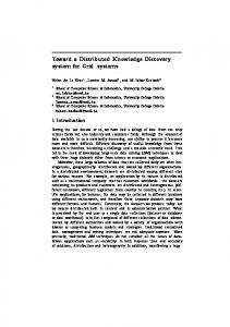 Toward a Distributed Knowledge Discovery system for Grid ... - arXiv