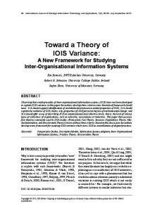 Toward a Theory of IOIS Variance - CiteSeerX