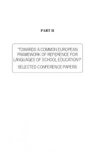 towards a common european framework of reference ... - Universitas