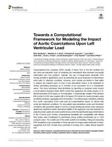 Towards a Computational Framework for Modeling