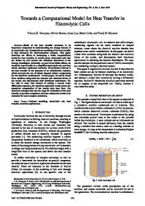 Towards a Computational Model for Heat Transfer ... - Semantic Scholar