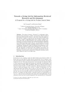 Towards a Living Lab for Information Retrieval ... - Springer Link