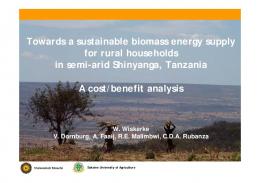 Towards a sustainable biomass energy supply for rural ... - COMPETE