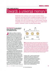 Towards a universal memory? - Nature