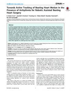 Towards Active Tracking of Beating Heart Motion ... - Semantic Scholar