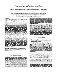 Towards an Affective Interface for Assessment of Psychological Distress