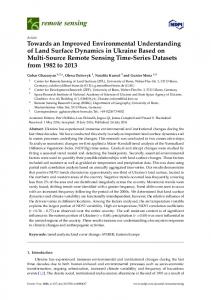 Towards an Improved Environmental Understanding of Land ... - MDPI