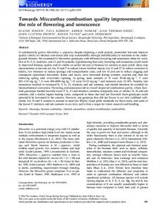 Towards Miscanthus combustion quality ... - Wiley Online Library