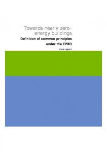 Towards nearly zero- energy buildings