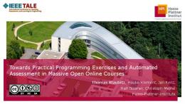 Towards Practical Programming Exercises and Automated ... - openHPI