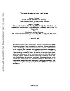 Towards single-electron metrology