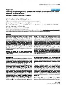 Toxicity of polymyxins - Springer Link