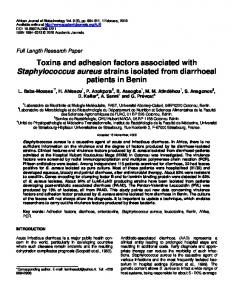 Toxins and adhesion factors associated with ... - CiteSeerX