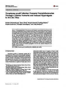 Toxoplasma gondii Infection Promotes ...