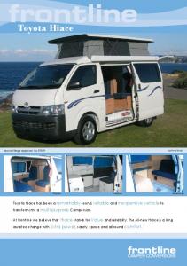 Toyota Hiace - Ballina Campervan and Leisure Centre