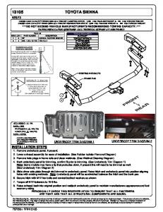 TOYOTA SIENNA 13105 - CURT Manufacturing