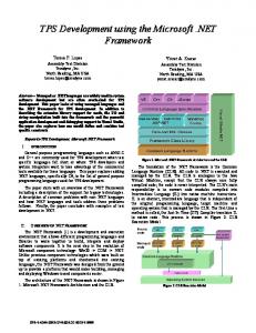 TPS Developm ment using the Microsoft Framework