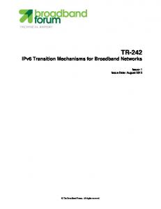 TR-242 - Broadband Forum