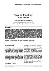 Tracing Emotion - Semantic Scholar