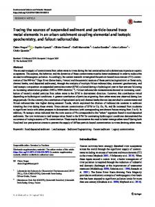 Tracing the sources of suspended sediment and