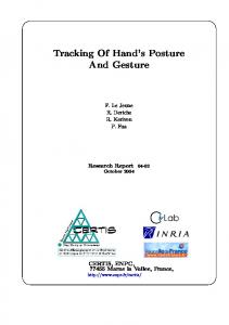 Tracking Of Hand's Posture And Gesture