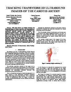 tracking transverse 2d ultrasound images of the carotid artery