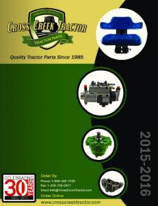 Tractor Parts Catalog