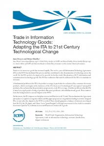 Trade in Information Technology Goods: Adapting ... - Semantic Scholar