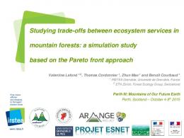 Trade-offs between Ecosystem Services