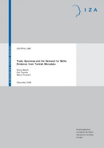 Trade Openness and the Demand for Skills: Evidence from ... - IZA