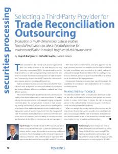 Trade Reconciliation Outsourcing - TCS