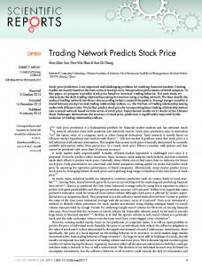 Trading Network Predicts Stock Price