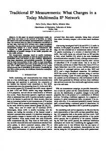 Traditional IP Measurements - Telecommunication Networks Group