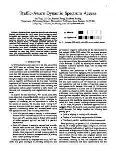 Traffic-Aware Dynamic Spectrum Access