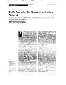 Traffic modeling for telecommunications networks - IEEE Xplore