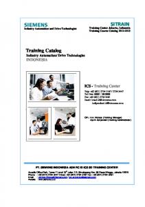 Training Catalogue 2012-2013 - Siemens